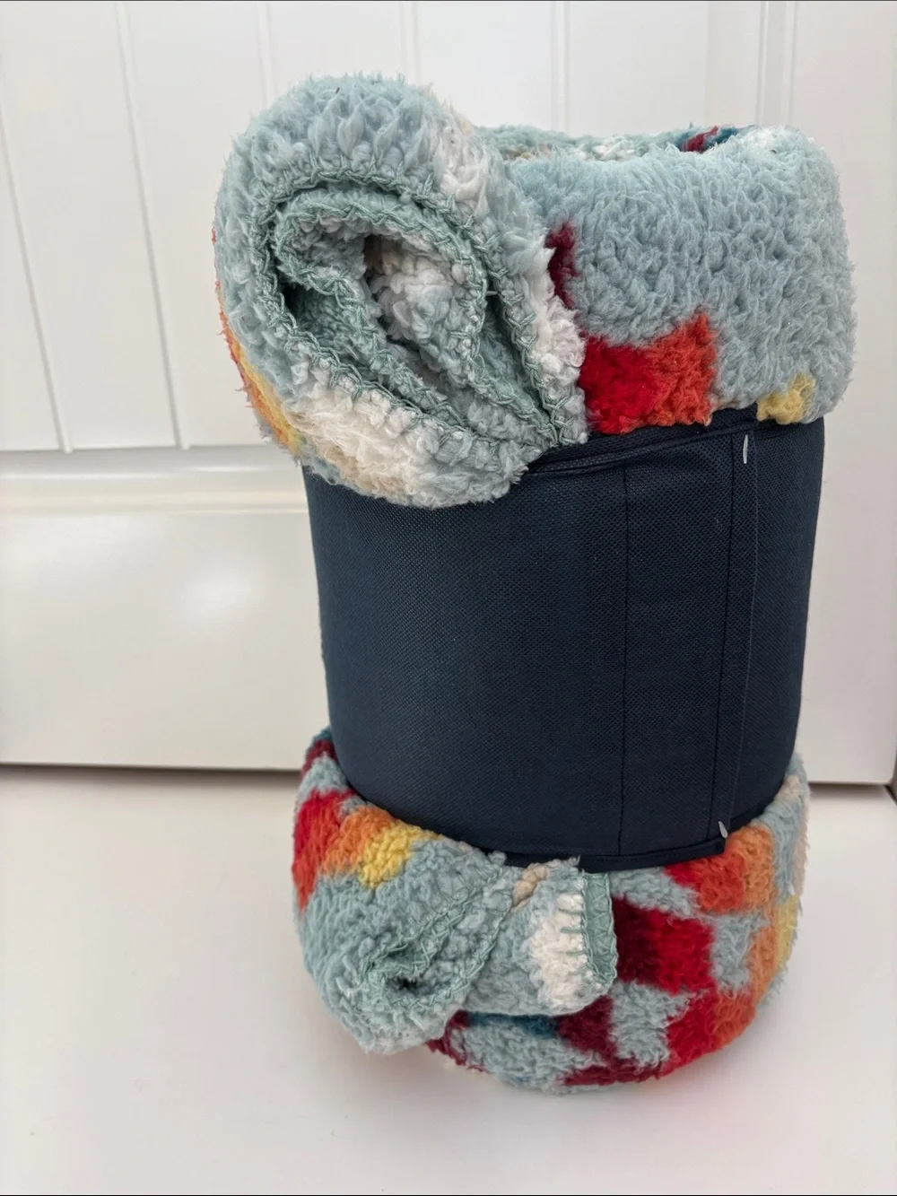 Pendleton Sherpa Fleece Queen Blanket Legend Lake Aqua Sounthwestern Throw